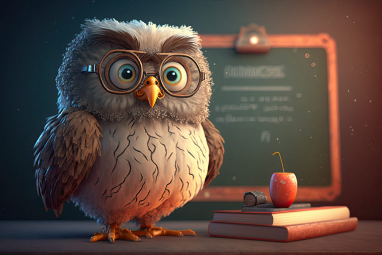 owl teaching a class